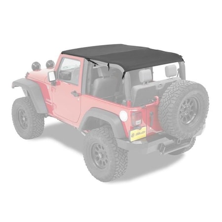 Bestop Jeep Bikini Top Header Safari Cable Style Bikini Tops For Jeep 2010-2018 Wrangler JK 2 Door 52593-35